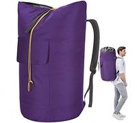 College Laundry Bag Extra Large Heavy Duty, Purple 115L Laundry Backpack Bag, Dorm Laundry Bag with Straps, Large Laundry Bags, Clothes Hamper Bag for College, Travel, Camp, Apartment, Laundromat