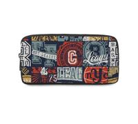 College League Emblems Pencil Case for Secondary School Girls with Zip Up Pencil Cases for Secondary School Pen Organiser Back to Supplies High College Sixth Form Stationery Gifts Women Men