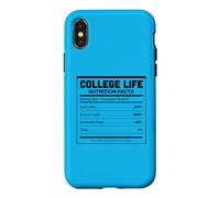 College Life Nutrition Facts Funny University Student Humor Case for iPhone X/XS
