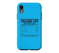 College Life Nutrition Facts Funny University Student Humor Case for iPhone XR