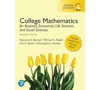 College Mathematics for Business, Economics, Life Sciences, and Social Sciences, Global Edition