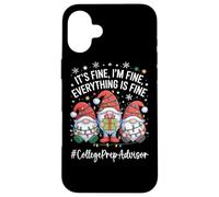 College Prep Advisor Gnome Everything Is Fine Christmas Case for iPhone 16 Plus