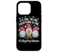 College Prep Advisor Gnome Everything Is Fine Christmas Case for iPhone 16 Pro