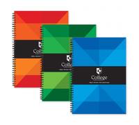 College Range A4 Twinwire Notebook - 80gsm Paper, 80 Sheets - Soft Touch Cover - Ruled Writing Pad for School, College & Office Use (A4)