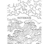 College Ruled Notebook - 120 Pages, 8.5” x 11” - Artistic Cover Design - Aesthetic Journal for School, Work, or Creative Writing - Clouds and Waves Cover Illustrations