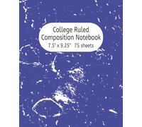College Ruled Notebook - Cerulean Blue by Pink Joy Press: 7.5” x 9.25” | 150 Pages | Matte Finish | Perfect for School, Work, Journaling, and Everyday Notes