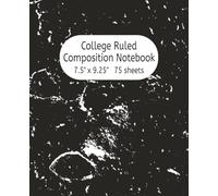 College Ruled Notebook - Coal Black by Pink Joy Press: 7.5” x 9.25” | 75 Sheets | 150 Pages | Matte Finish | Perfect for School, Work, Journaling, and Everyday Notes