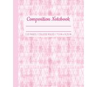 College Ruled Notebook - Pastel Pink Tweed Design | 7.5” x 9.25”, 110 Pages | Journal for School, Office & Personal Notes: Elegant & Feminine Notebook ... | Great for Journaling, Lists & Study Notes
