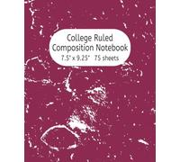 College Ruled Notebook - Plum Purple by Pink Joy Press: 7.5” x 9.25” | 150 Pages | Matte Finish | Perfect for School, Work, Journaling, and Everyday Notes