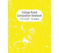 College Ruled Notebook - Sunny Yellow by Pink Joy Press: 7.5” x 9.25” | 150 Pages | Matte Finish | Perfect for School, Work, Journaling, and Everyday Notes