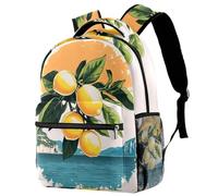 College School Backpack Art Summer Coast Lemon Branch Travel Work Rucksack Laptop Bag for Women Men