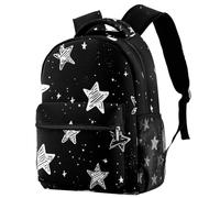 College School Backpack Doodles Stars sparkle Seamless Pattern Travel Work Rucksack Laptop Bag for Women Men