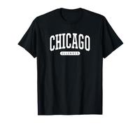 College Style Chicago Illinois Souvenir Gift T-Shirt