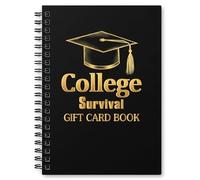 College Survival Book, College Gifting Card Book Organize Your Campus Life with This Themed Cash Keeper for Students, 13x18 cm, Style 3
