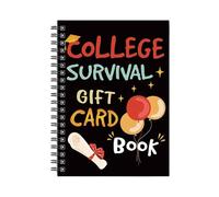 College Survival Card Book - 18x13cm Cash Holder | Card Book for College Student - for Graduates Teens Birthday High School University Students Dorm