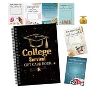 College Survival Card Book - Tool Set | Stainless Steel Multi Card with Compact Holder Portable Design, Wallet Size Tools for Opening Measuring Fixing Campus Use