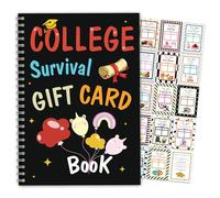 College Survival Gift Card Book, 2026 Graduation Care Package Holder Booklet for Students, Leaving Home High School & University Card Alternative for Him & Her, Creative Essential Giftcard Books