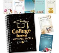 College Survival Gift Card Book, Graduation Gift Card Book, 2026 College Survival Booklet Organizers Leaving Home High University School Birthday Care Package Cash Holder