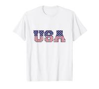 College USA Font Red White Blue Stars and Stripes Value Graphic T-Shirt