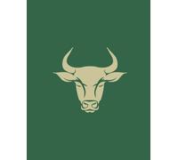 COLLEGIATE COLORS 100 PAGE LINED NOTEBOOK : GREEN / GOLD / BULLS