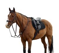 Collegiate ComFiTec Opulux 3-Point Padded Breastplate & Running Martingale, Dark Brown, Full