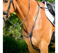 Collegiate Comfitec Opulux 3-Point Padded Raised Breastplate with Running Attachment - Black - Size: Extra Full