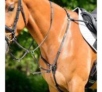 Collegiate ComFiTec Opulux 3-Point Padded Raised Breastplate with Running Attachment, Black, Warmblood