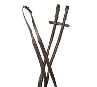 Collegiate ComFiTec Opulux Fancy Raised Rubber Reins, Dark Brown, 54"