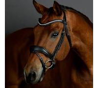 Collegiate ComFiTec Opulux Padded Dressage Bridle, Black, Full
