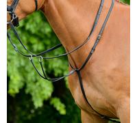 Collegiate Comfitec Opulux Plain Flat Running Martingale - Black - Size: Cob