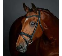 Collegiate Comfitec Opulux Plain Padded Flash Bridle - Horse Bridles - Black - Size: Full