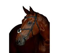Collegiate ComFiTec Opulux Plain Padded Grackle Bridle, Black, Full