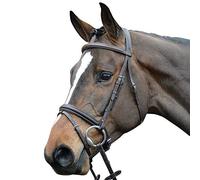 Collegiate Comfort Crown Padded Raised Flash Bridle, Brown, Warmblood