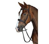 Collegiate Mono Crown Padded Raised Cavesson Bridle - Black