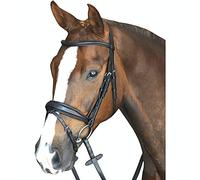 Weatherbeeta Bridle Collegiate Mono Crown – Padded Raised Flash – Black – Warmblood