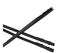 Collegiate Syntovi Plain Flat Reins, Black, 54"