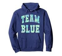 Collegiate TEAM BLUE Summer Camp War Game Camo Spirit Color Pullover Hoodie