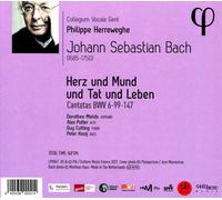 COLLEGIUM VOCALE GENT / PHILIPPE HERREWEGHE BACH: HERZ UND MUND UN TAT UND LEBEN