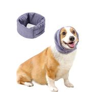 Collenatsy Dog Snood Ear Protectors Noise Protection Winter Hat & Neck Warmer Hood - Calming Pet Ear Covers for Anxiety Relief (Dark Purple S)