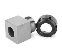 Collet Block, ER32 Router Collet Square/Hex Collet Holder, for CNC Lathe Engraving Machine Milling Lathe Tool (Tetragon)