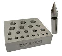 Collet Block with Round Holes Jewellers Bezel Forming Punch 17 Degrees 5mm-20mm