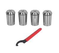 Collet Chuck,4Pcs Spring Steel Lathe Collet Chuck,Accuracy OZ25 Collets Dia3 Dia4 Dia5 Dia6 with Wrench for Maintainence