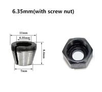 Collet Chuck Adapter with Nut for Engraving and Trimming Machines, 6mm 6.35mm 8mm Router Bit Converter Set, Carbide Steel Split Bushing for Wood Router, 1 Set