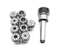 Collet Chuck ER32 + ER32 Set 9 pcs. Collets 2-20 mm for Milling Cutters, Made of High-Quality Spring Steel MT3 ER32 M12 Collet Chuck ER32 Spring Collets Set