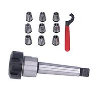 Collet Chuck Extension Rod MTA ER25 Set for CNC Milling Lathe, Comes with 9pcs Collet, Firm Holding, Made of Carbon Steel, Includes ER25 Wrench (Eacam4dge68k01p-11)