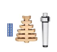 Collet Chuck Holder 1set MT2 MT3 MT4 R8 C12 FMB22 C16 C20 C3/4 APKT1604 Insert+AP 400R 80 100 125MM Two Edged Bridge Type Cutter Head Aluminum Alloy(MT4-FMB22,AP D160-22-2T)