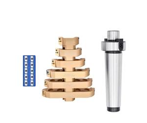 Collet Chuck Holder 1set MT2 MT3 MT4 R8 C12 FMB22 C16 C20 C3/4 APKT1604 Insert+AP 400R 80 100 125MM Two Edged Bridge Type Cutter Head Aluminum Alloy(C3-4-FMB22,AP D80-22-2T)
