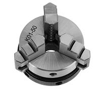 Collet Chuck Holder 3/4 Jaws Steel Wood Lathe Chuck 50mm 63mm Manual Self-Centering DIY Metal Tools(K01-50)