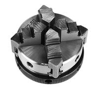 Collet Chuck Holder 3/4 Jaws Steel Wood Lathe Chuck 50mm 63mm Manual Self-Centering DIY Metal Tools(K02-50)
