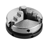 Collet Chuck Holder 3/4 Jaws Steel Wood Lathe Chuck 50mm 63mm Manual Self-Centering DIY Metal Tools(K01-63)